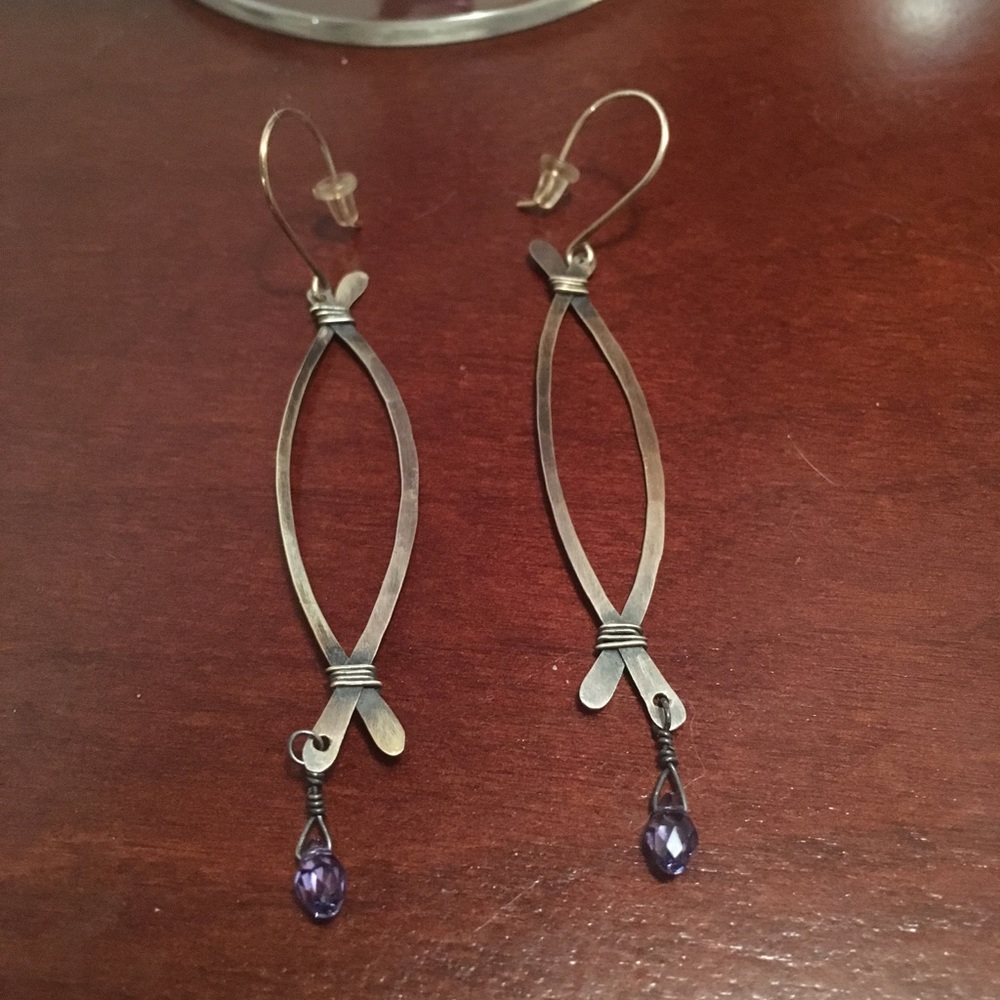 MORGAN DANE HANDCRAFTED OXIDIZED SS & AMET…